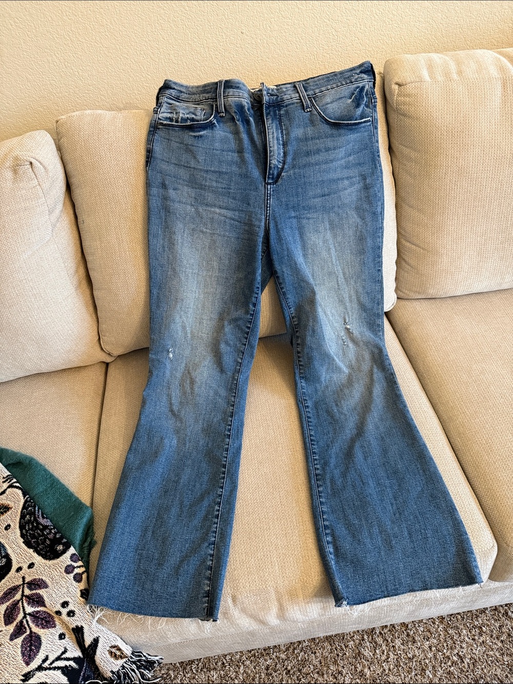 Whetherly Women's Blue Flare Jeans - Medium Wash
